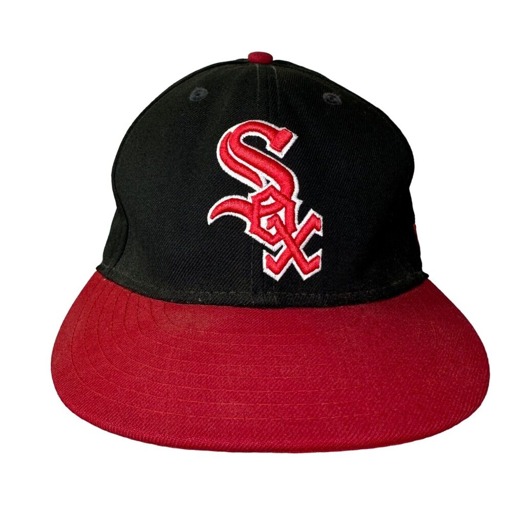 New Era Chicago White Sox MLB Wool Hat Cap Fitted 7 1/2 Flat Brim GUC